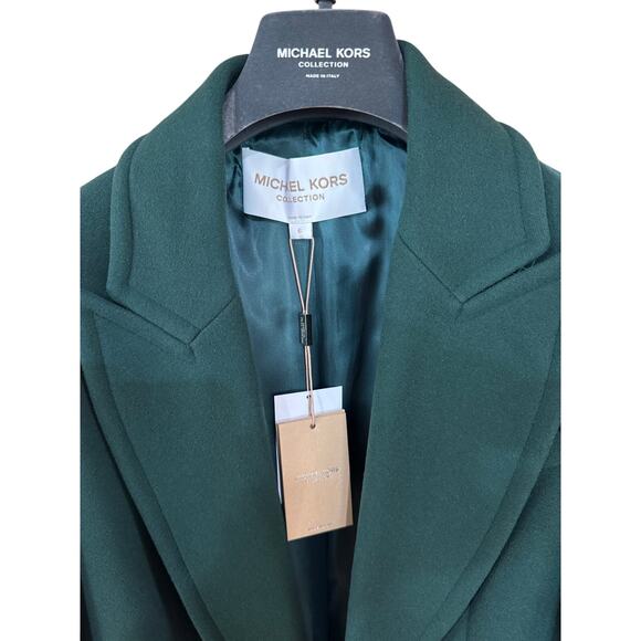 Michael Kors Collection Chesterfield Wool Coat In Green sz. 6 - Picture 3 of 8